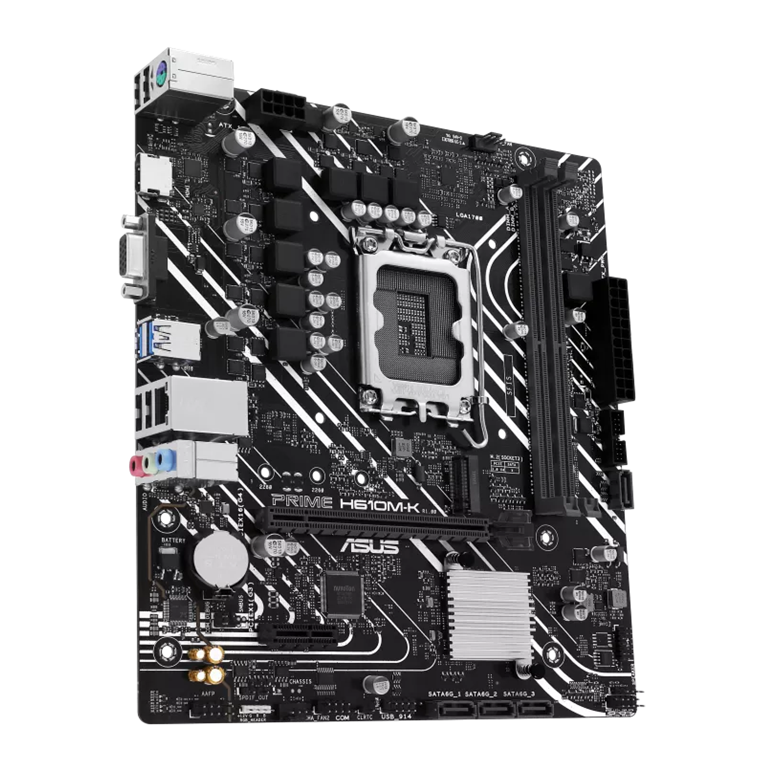 ASUS PRIME H610M-K Placa Madre Micro ATX, DDR5, LGA1700, Intel Core i7/i5/i3, Celeron, Pentium, M.2, PCIe 4.0, USB 3.2, CO, AS 3