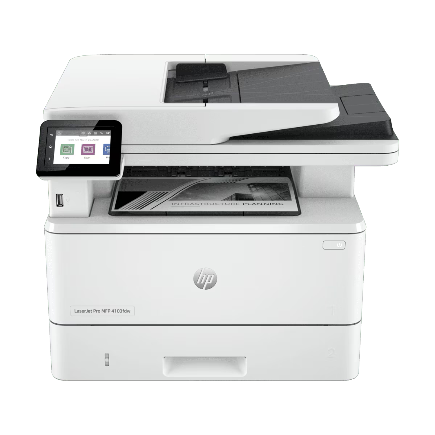 HP LaserJet Pro 4103fdw Impresora Láser Monocromática, Multifuncional, Wi-Fi, Dúplex Automático, Fax, 42 ppm, Empresarial 2
