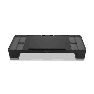 Kensington Soporte Monitor, Altura Ajustable, Organizador Escritorio, Ergonomía, Almacenamiento Integrado, Minimalista, Mejora Postura, Gestión de Cables