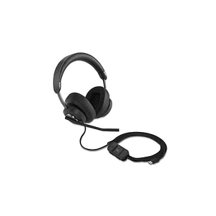 Kensington H2000 Auriculares USB-C, Circumaurales, Cancelación de Ruido, Audio Profesional, Videoconferencia, Ergonomía, Plug & Play