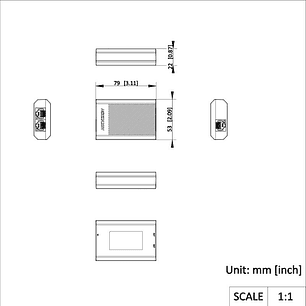 Hikvision DS-3E0103DP-E/R Repetidor PoE de 100 Mbps, 30 W
