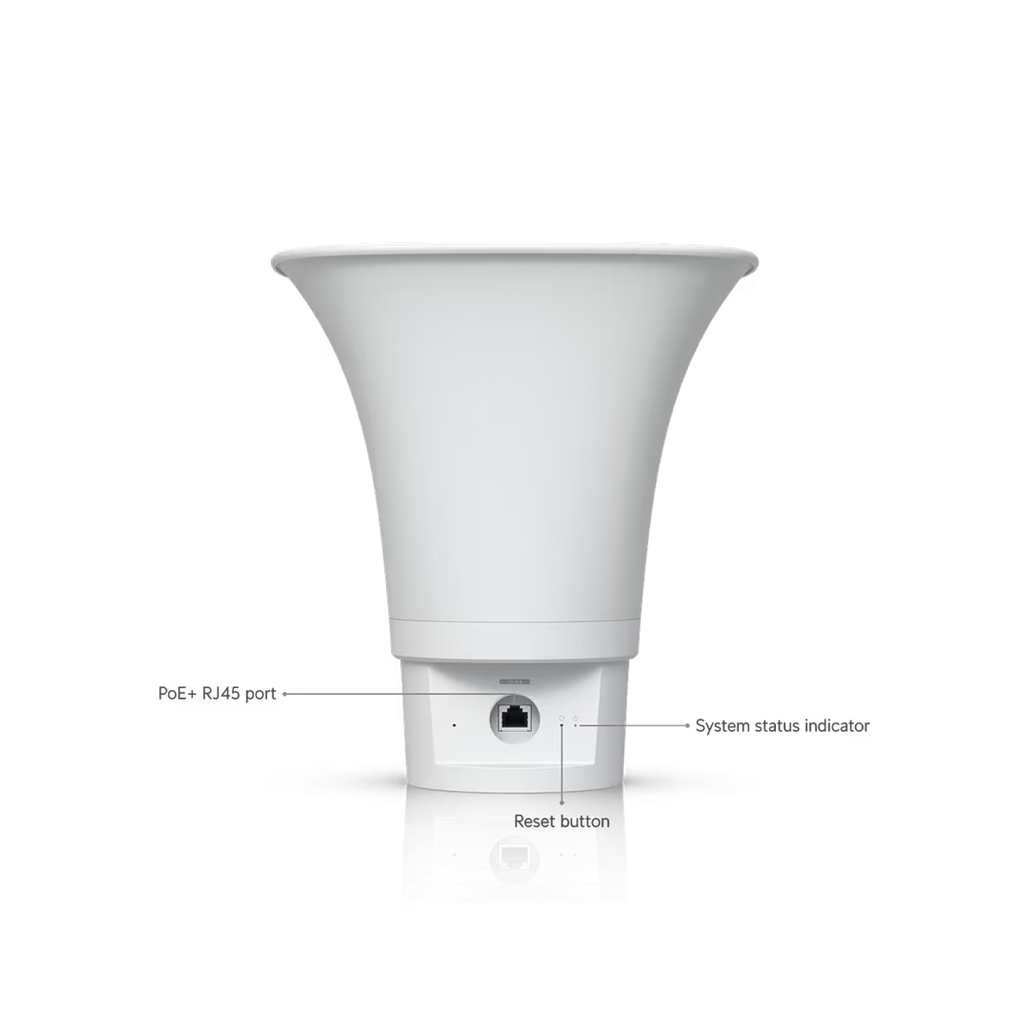 Ubiquiti UP-AI-Horn-Speaker-W Altavoz de Bocina con IA, PoE de 120 dB, Blanco 2