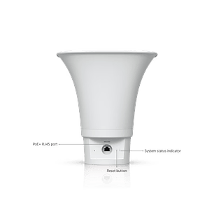 Ubiquiti UP-AI-Horn-Speaker-W Altavoz de Bocina con IA, PoE de 120 dB, Blanco