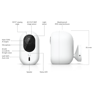 Ubiquiti UniFi UVC-G6-INS Cámara de Seguridad IP Compacta G6 Instant con Wi-Fi Dual-Band de Alta Velocidad