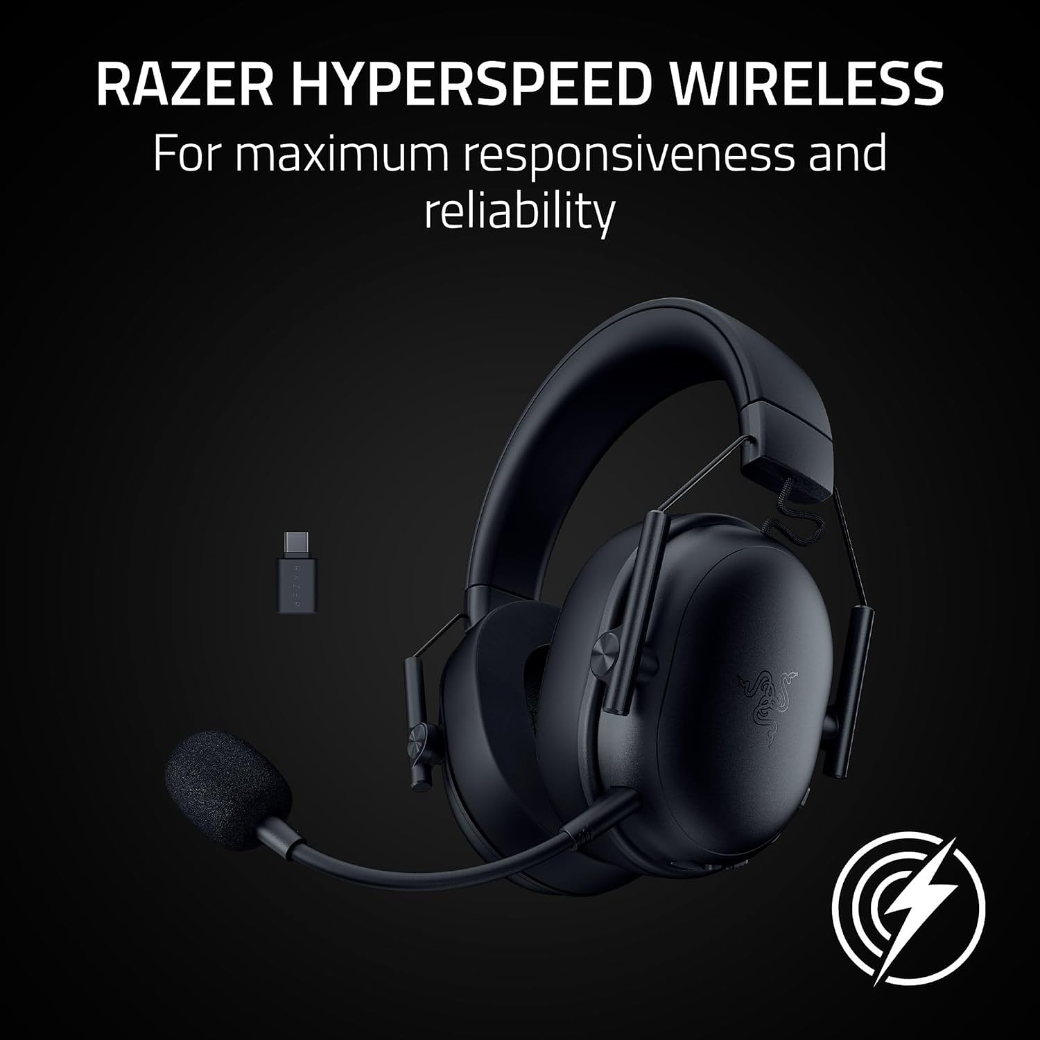 Razer BlackShark V3 X HyperSpeed Audifonos Esports Inalámbrico, HyperSpeed Wireless 2.4GHz, Bluetooth, Sonido Envolvente 7.1, Micrófono Desmontable, Negro 6