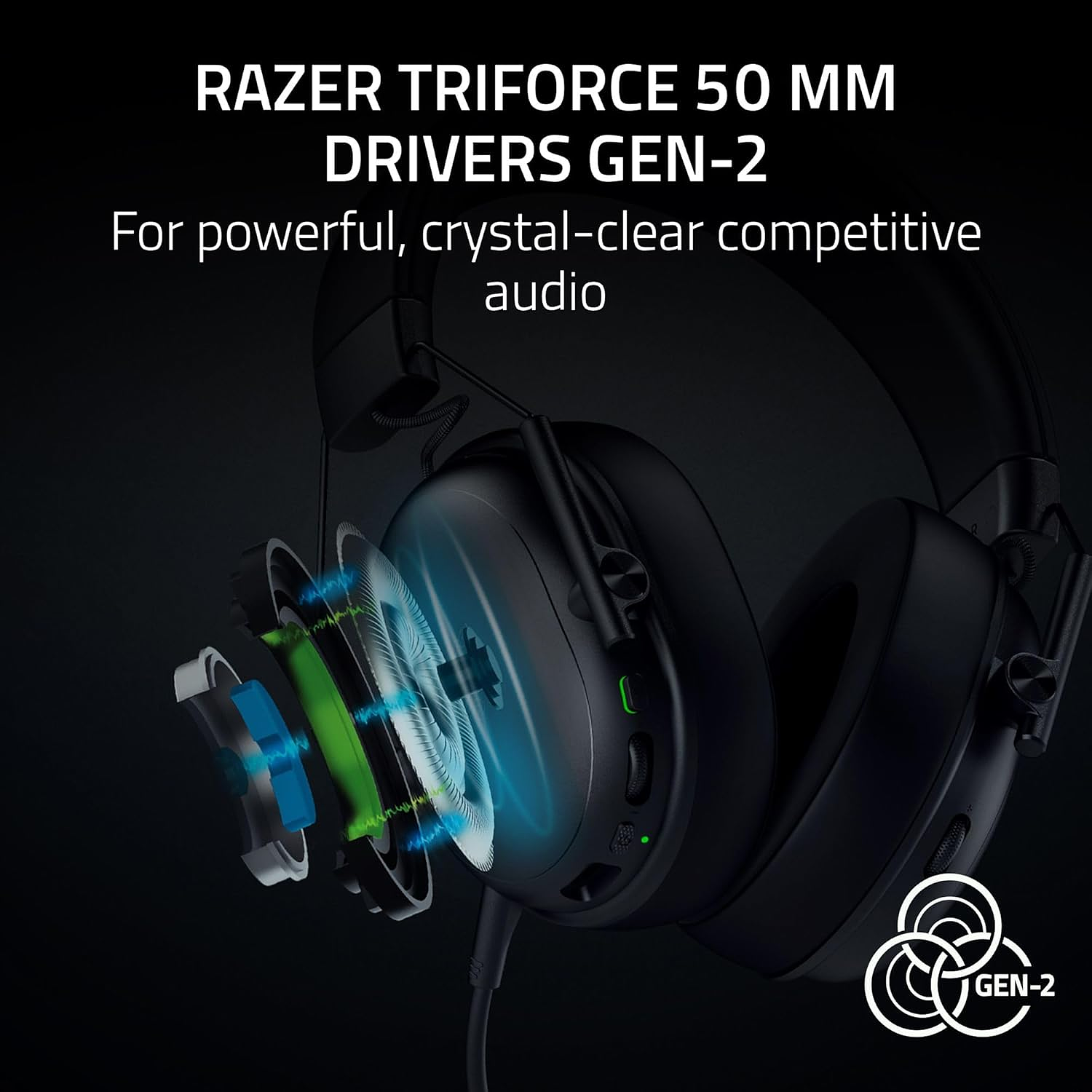 Razer BlackShark V3 X HyperSpeed Audifonos Esports Inalámbrico, HyperSpeed Wireless 2.4GHz, Bluetooth, Sonido Envolvente 7.1, Micrófono Desmontable, Negro 8