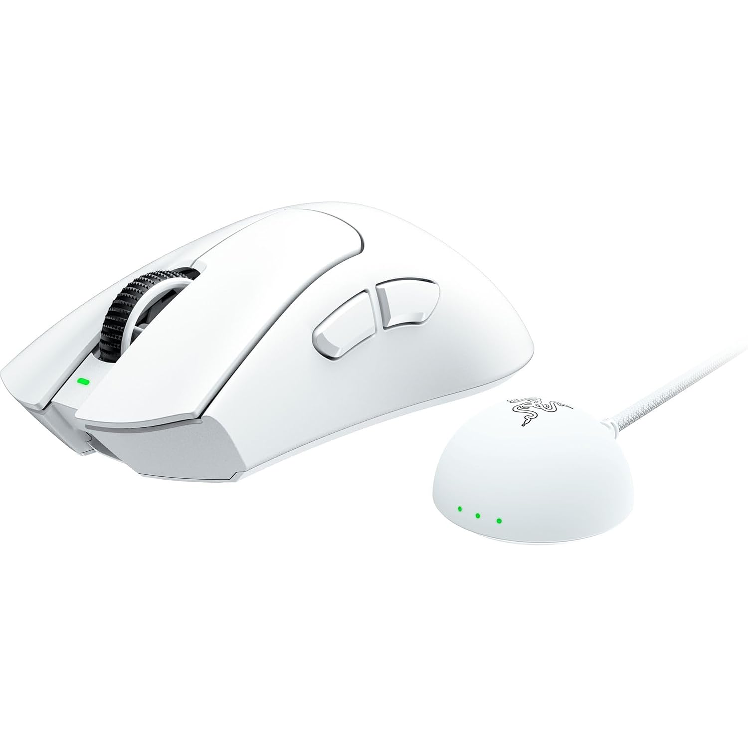 Razer DeathAdder V4 Pro Mouse Gamer Inalámbrico, HyperSpeed Wireless 2.4 GHz, Sensor Óptico Focus Pro 45.000 DPI, Ultraligero 56 g, HyperPolling 8000 Hz, Blanco 3