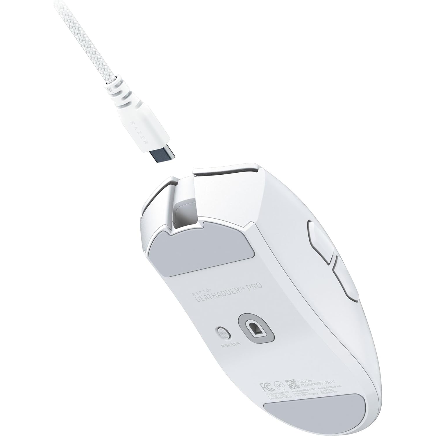 Razer DeathAdder V4 Pro Mouse Gamer Inalámbrico, HyperSpeed Wireless 2.4 GHz, Sensor Óptico Focus Pro 45.000 DPI, Ultraligero 56 g, HyperPolling 8000 Hz, Blanco 4