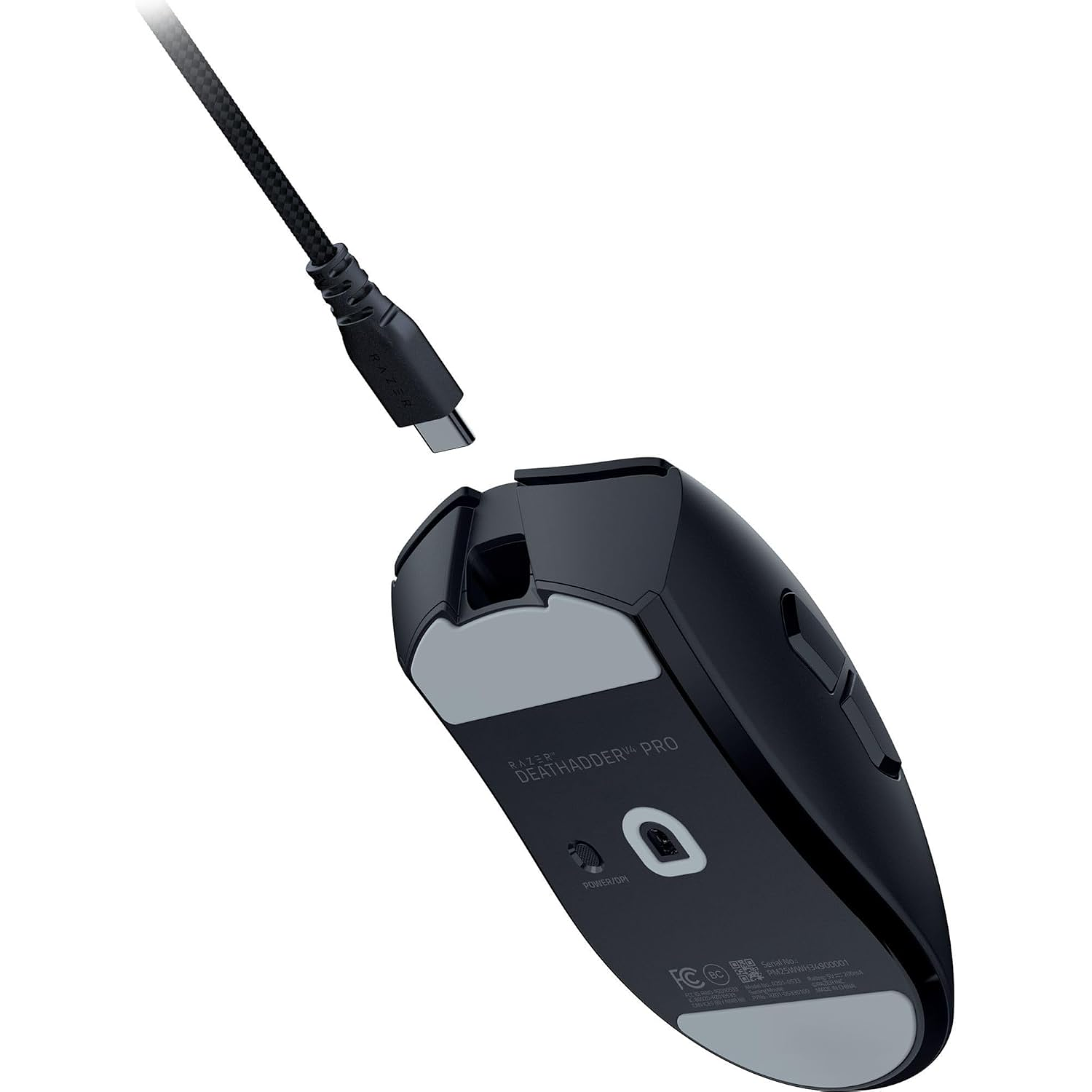 Razer DeathAdder V4 Pro Mouse Gamer Inalámbrico, HyperSpeed Wireless 2.4 GHz, Sensor Óptico Focus Pro 45.000 DPI, Ultraligero 56 g, HyperPolling 8000 Hz, Negro 4