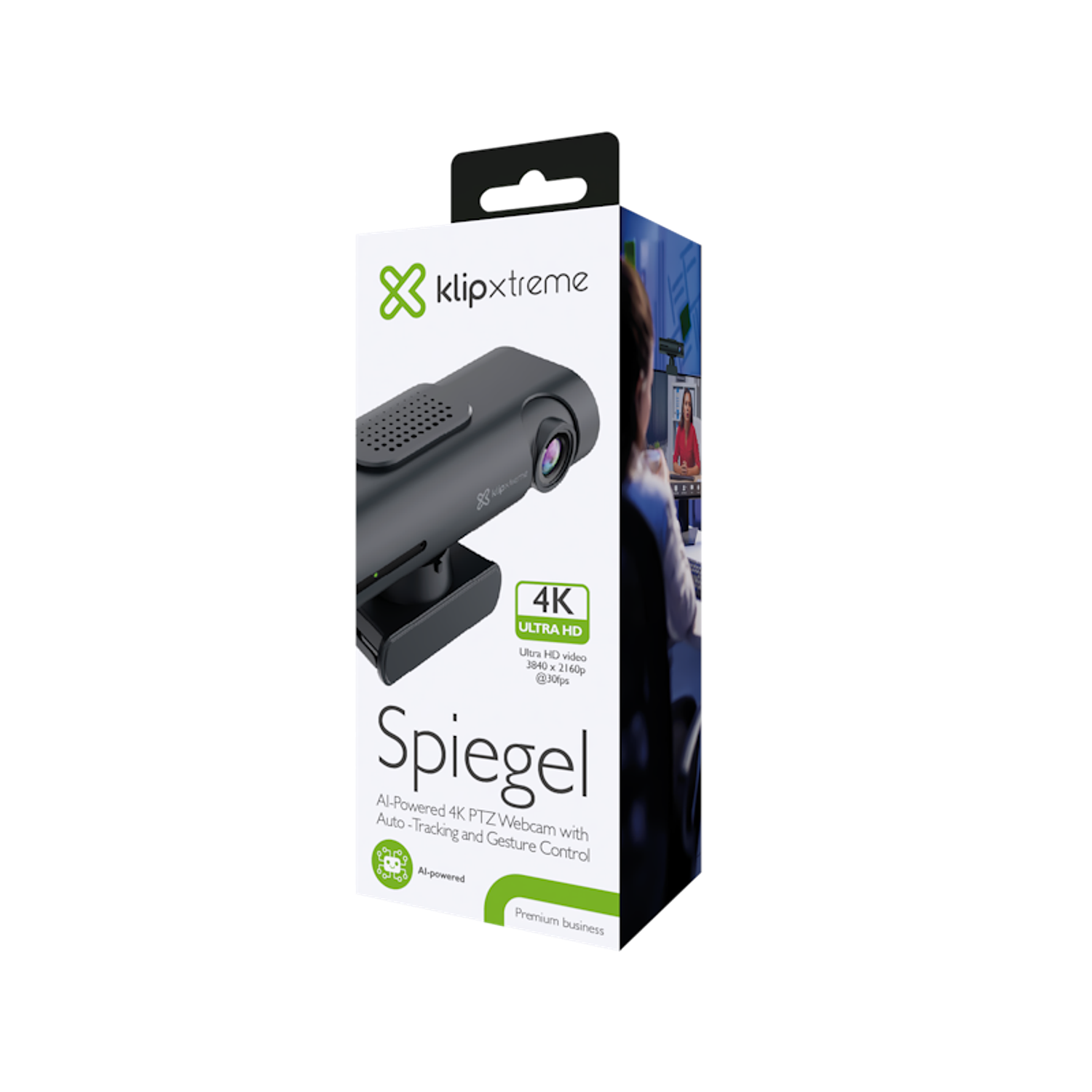 Klip Xtreme KWC-950 Spiegel Webcam 4K Ultra HD, Seguimiento IA, Control por Gestos, USB-C 7