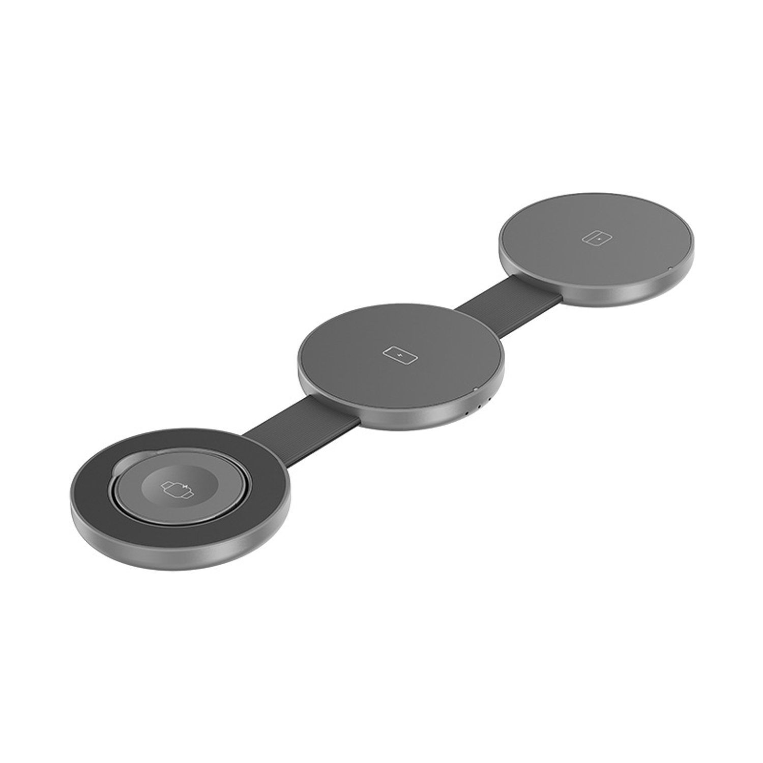 Klip Xtreme KDC-250 Cargador Inalámbrico 3 en 1 Plegable, 15W, USB-C, para Smartphone, AirPods, Apple Watch 1