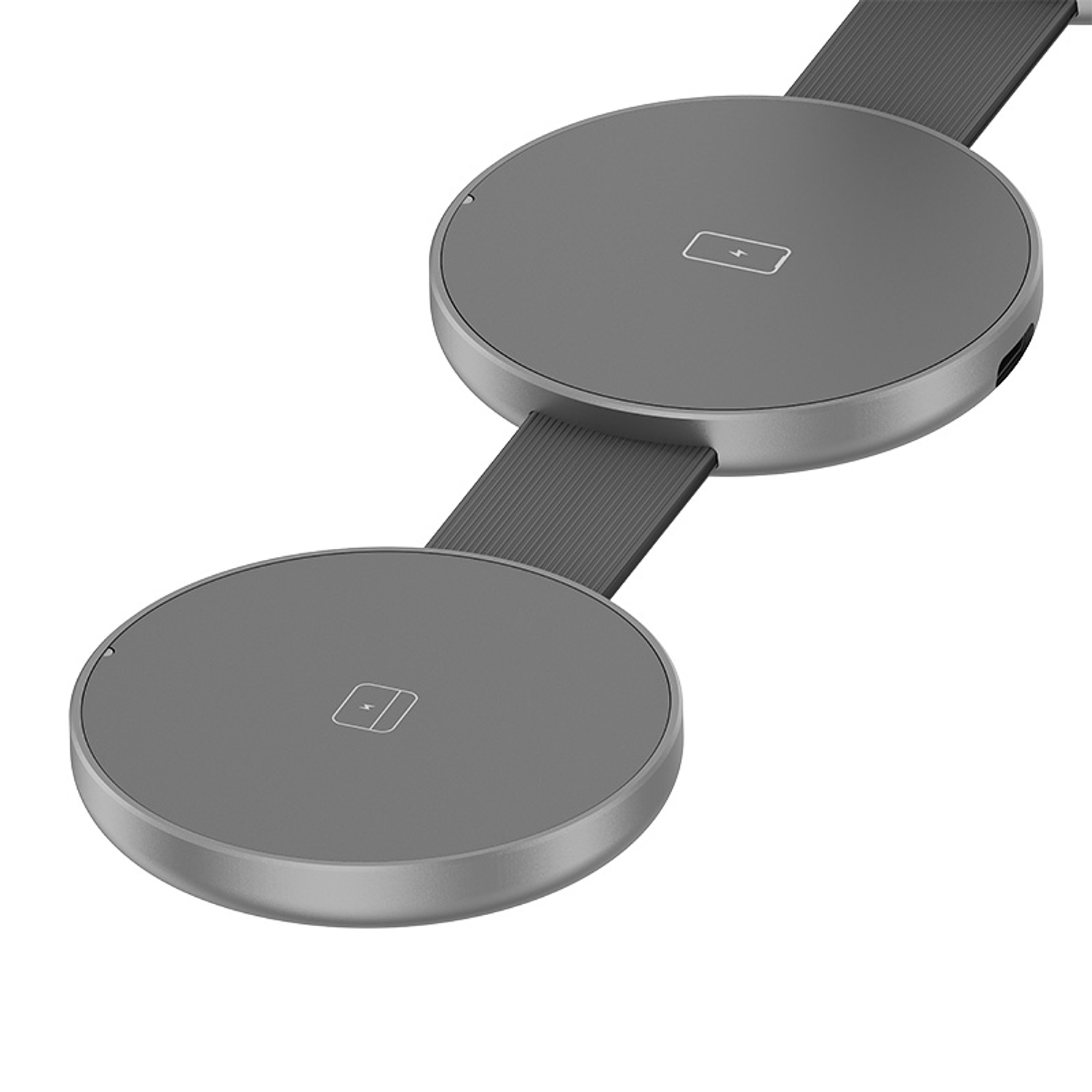 Klip Xtreme KDC-250 Cargador Inalámbrico 3 en 1 Plegable, 15W, USB-C, para Smartphone, AirPods, Apple Watch 5