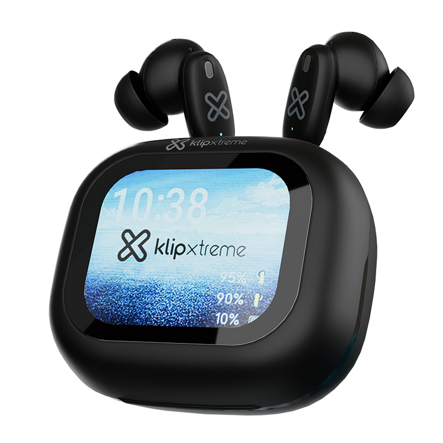 Klip Xtreme KTE-800BK DynaBuds Libertad TWS, Audífonos Inalámbricos ANC Híbrido, Pantalla Táctil, 15h, Bluetooth 5.4, IPX4 4
