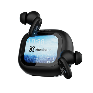 Klip Xtreme KTE-800BK DynaBuds Libertad TWS, Audífonos Inalámbricos ANC Híbrido, Pantalla Táctil, 15h, Bluetooth 5.4, IPX4