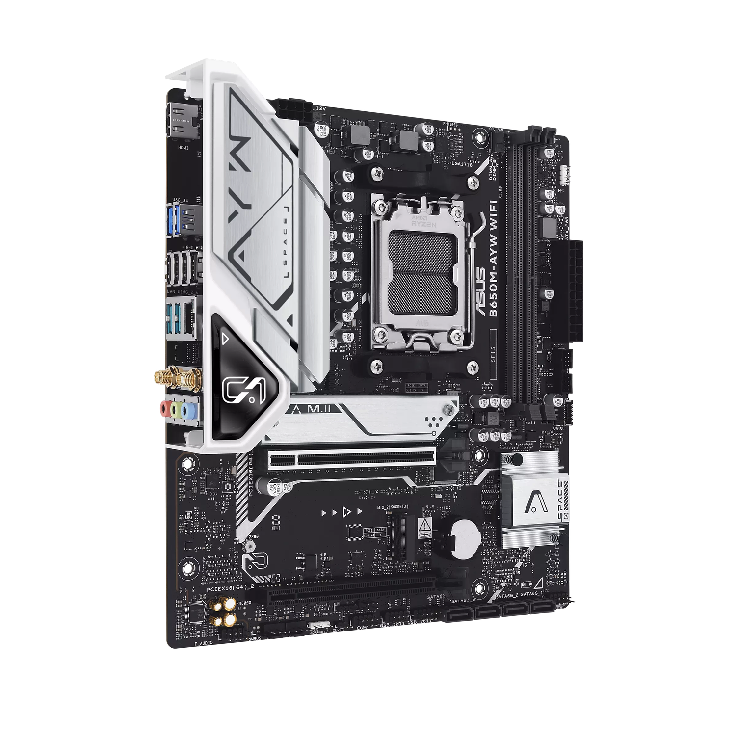 ASUS B650M Placa Madre AMD B650 Chipset , Micro-ATX, DDR5, PCIe 5.0 M.2, HDMI™, Realtek 2.5Gb Ethernet, Wi-Fi 6, USB, Tipo-C, SATA 6 Gbps 3