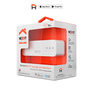 Nexxt Solutions NHP-D720 Enchufe Inteligente Wi-Fi 220V, 2 Tomas, 2 USB, Control por App, Programable, Compatible Alexa y Google, Ahorro de Energía, Fácil Emparejamiento, Hogar Inteligente