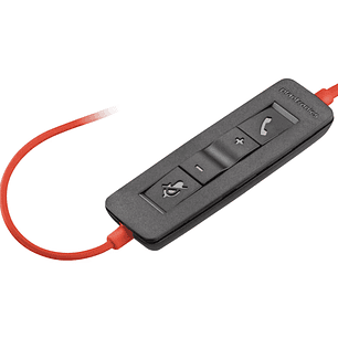 Poly Blackwire 3220 Auriculares Alámbrico USB Profesionales con Micrófono, Audio Estéreo, Controles en Cable, Ideal Oficina y Videollamadas