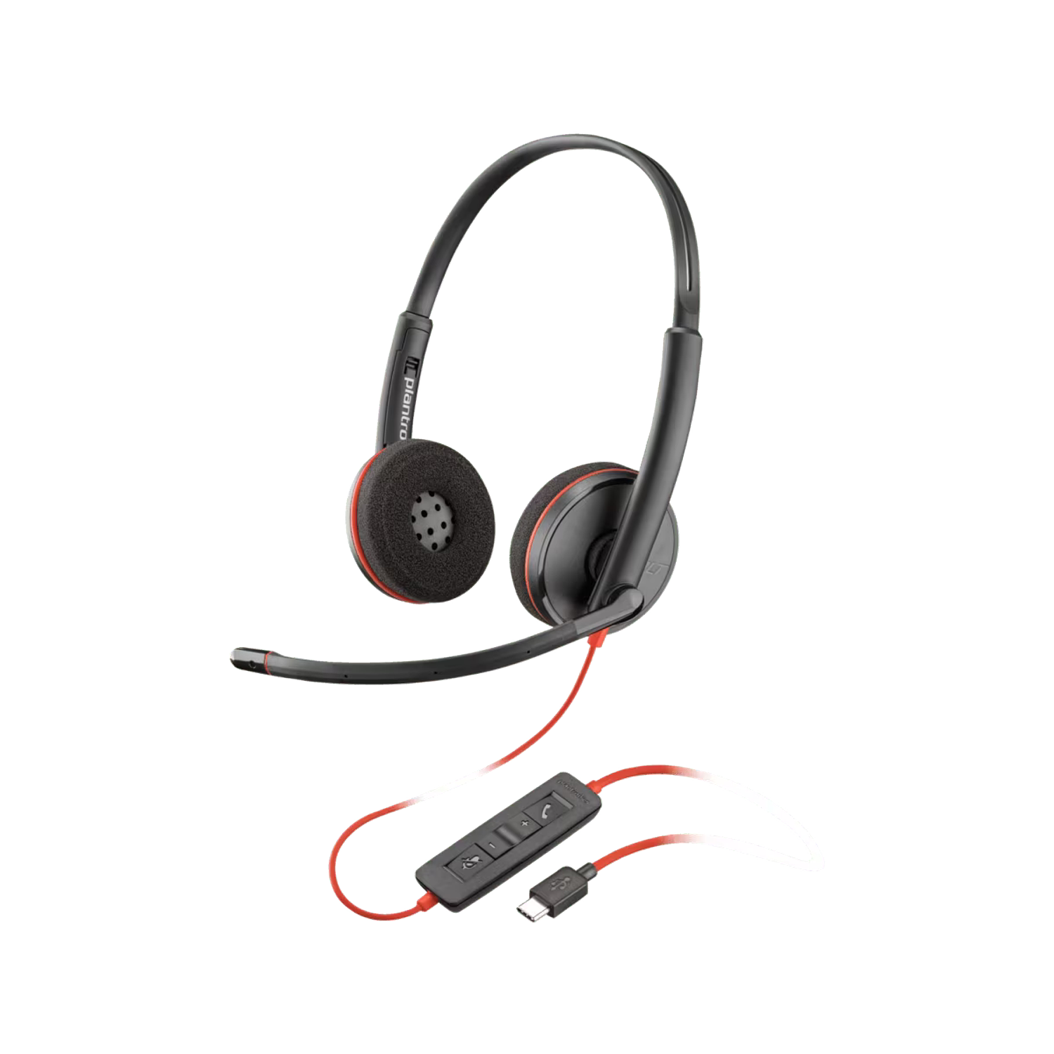 Poly Blackwire 3220 Auriculares Alámbrico USB Profesionales con Micrófono, Audio Estéreo, Controles en Cable, Ideal Oficina y Videollamadas 1