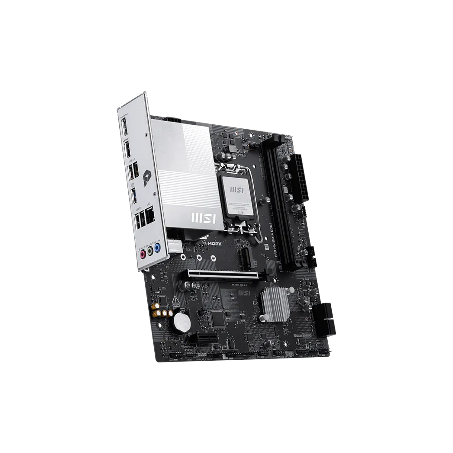 MSI PRO H610M-A DDR4 Placa Madre LGA 1700, Intel 14ª 13ª 12ª Gen, PCIe 4.0 x16, LAN 2.5G, DDR4 3200MHz, Micro-ATX, Motherboard Intel H610, HDMI 2.1, DisplayPort 4K, M.2 NVMe, SATA 6Gb/s 3