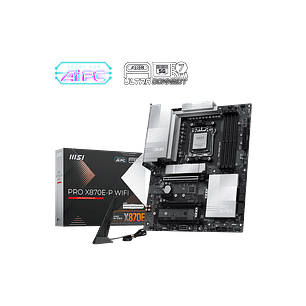 MSI PRO X870E-P WIFI Placa Madre AM5 ATX, DDR5 256GB, PCIe 5.0, M.2 Gen5, WiFi 7, USB4, 5G LAN, Ryzen 9000 8000 7000