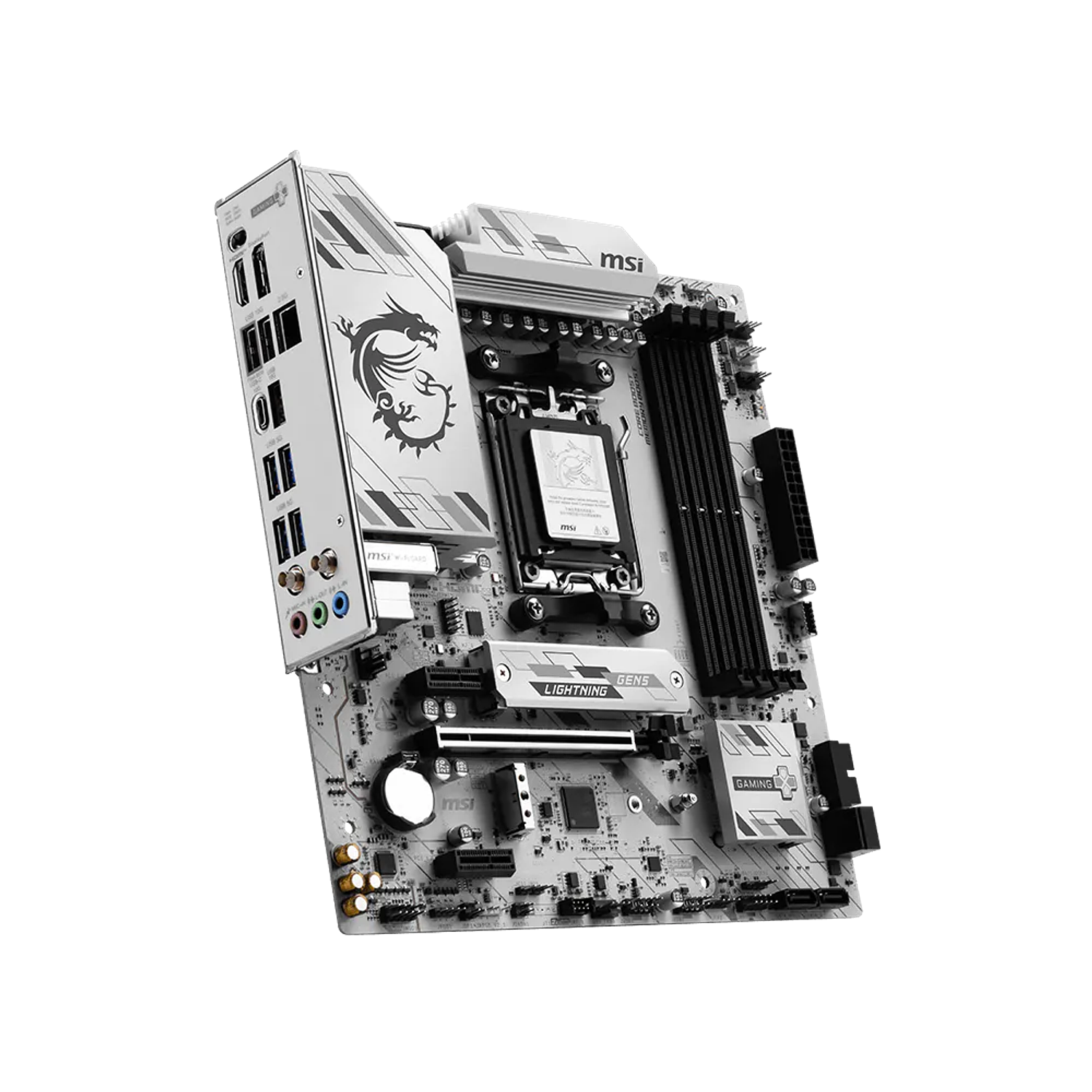 MSI B850M GAMING PLUS WIFI6E Placa Madre AM5 mATX, DDR5 8200+ OC, PCIe 5.0 M.2, Wi-Fi 6E, 2.5G LAN, Ryzen 9000/8000/7000 4