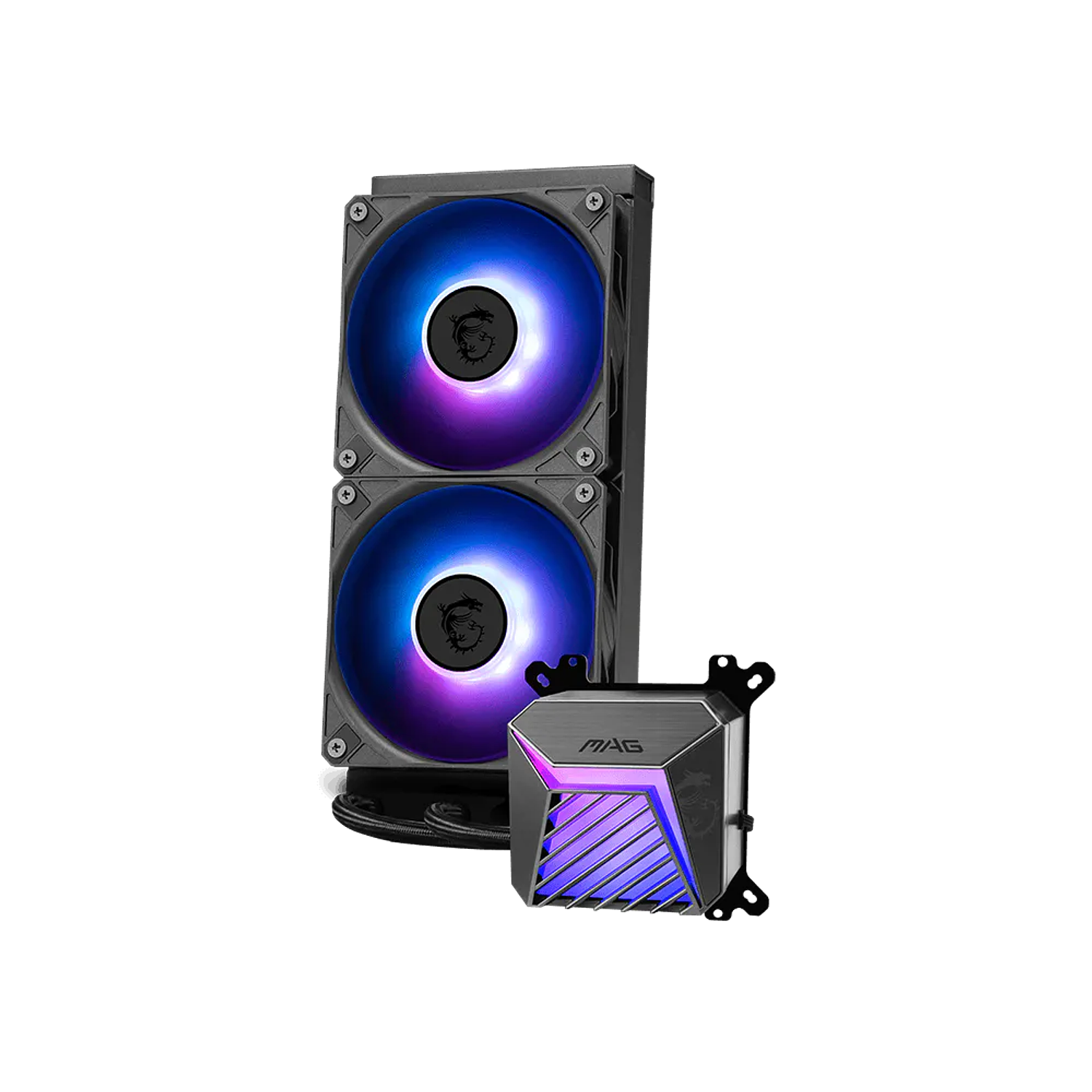 MSI MAG CORELIQUID A15 240 ARGB, Refrigeración Líquida AIO 240mm, Cooler CPU Gaming, Radiador 240mm, ARGB GEN2, PWM, Compatible AM5 AM4 LGA 1700 1851, Enfriamiento PC Alto Rendimiento 5