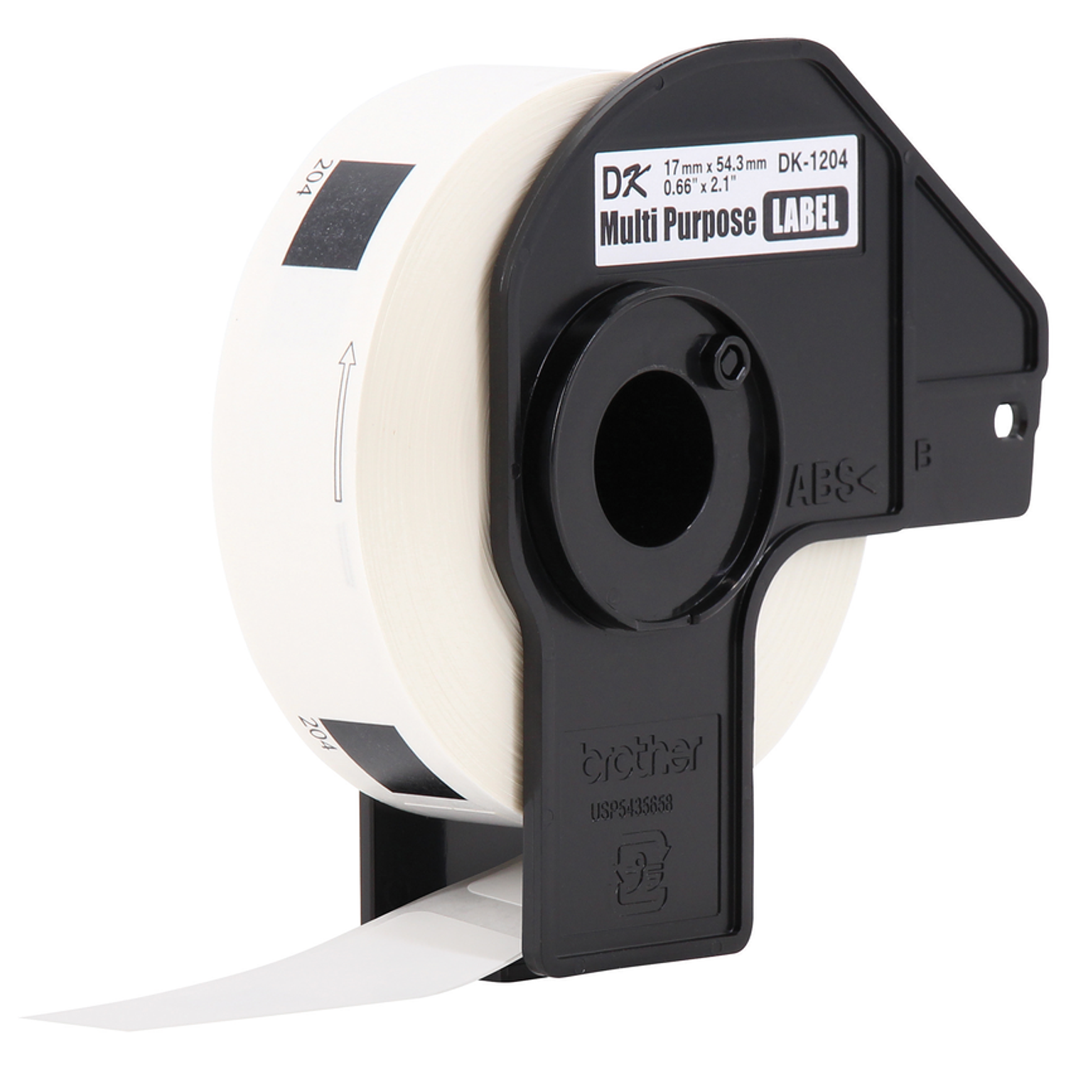 Brother DK-1204 Etiquetas Autoadhesivas 17x54.3mm 400 Unidades, Papel Térmico Blanco, Para Rotuladoras Brother QL-1100 1110 800 810 820 700 720 650 500 550 570 580 1050 1060 4