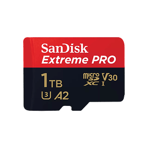 SanDisk Extreme PRO microSDXC UHS-I 1TB Tarjeta de Memoria 1TB, A2 U3 V30, 200MB/s Lectura 140MB/s Escritura, 4K UHD, Adaptador SD Incluido, para Smartphone Android, Drones y Cámaras de Acción