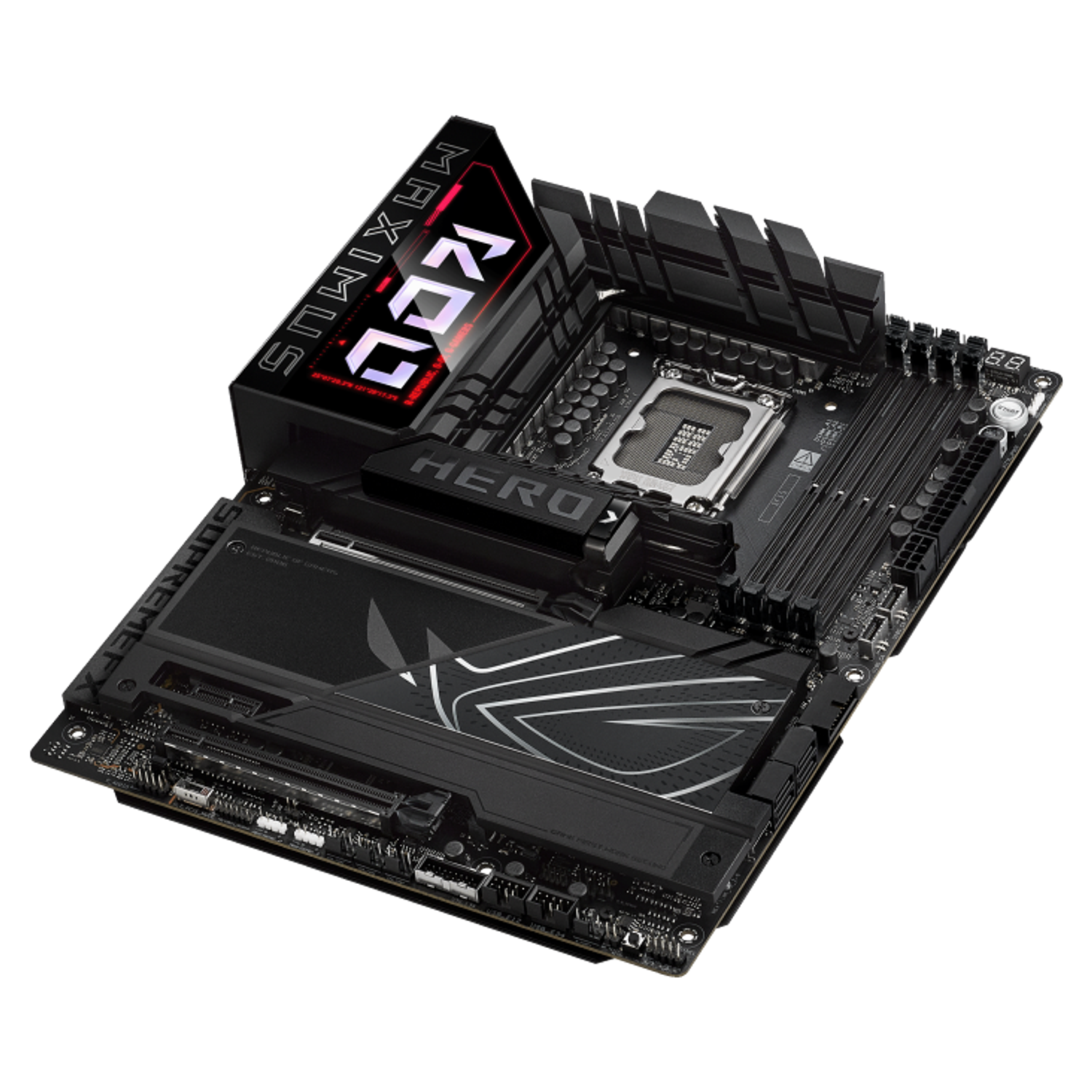 ASUS ROG Maximus Z890 Hero Placa Madre Gaming ATX, Intel Z890, LGA1851, DDR5 8800+, PCIe 5.0, WiFi 7, Thunderbolt 4, 2.5G + 5G LAN, Aura Sync RGB, Overclocking Extremo 3