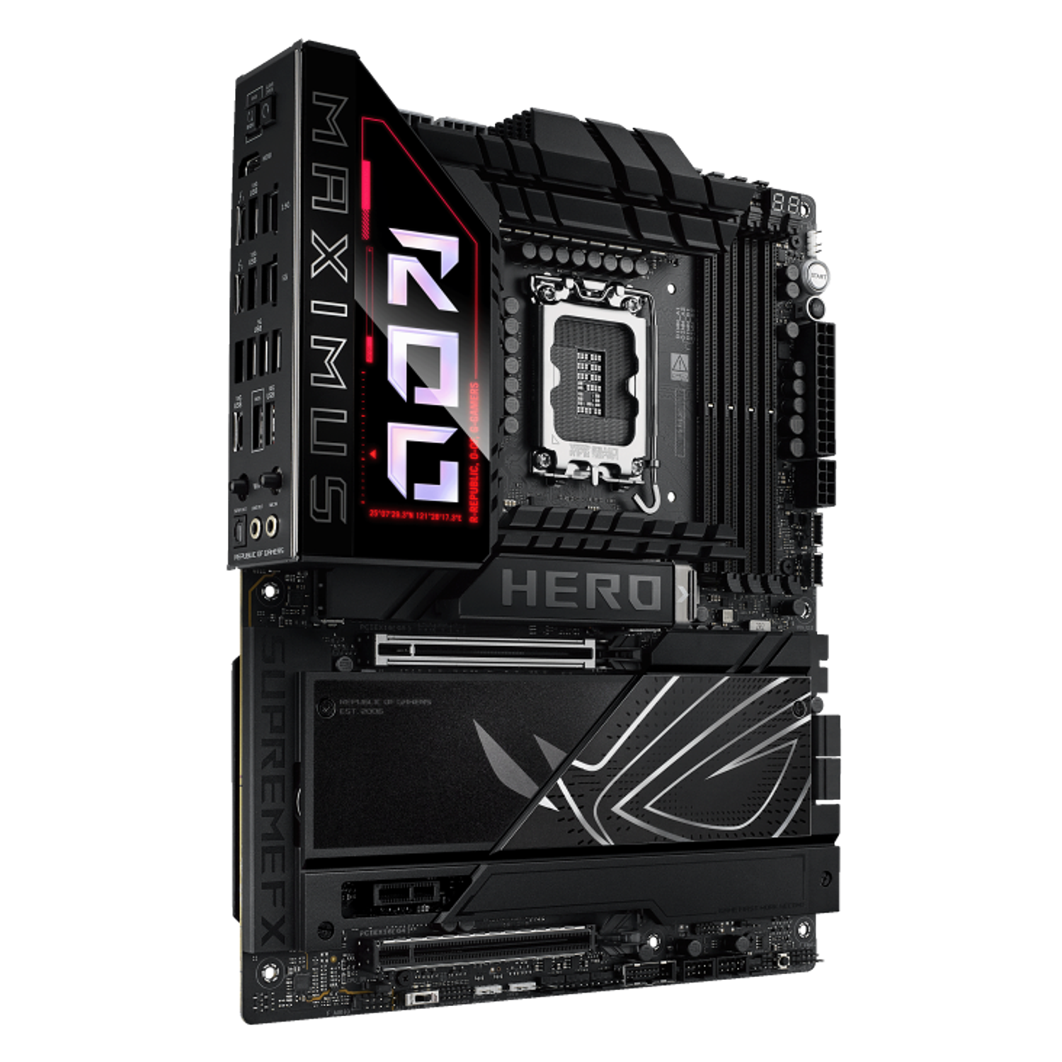 ASUS ROG Maximus Z890 Hero Placa Madre Gaming ATX, Intel Z890, LGA1851, DDR5 8800+, PCIe 5.0, WiFi 7, Thunderbolt 4, 2.5G + 5G LAN, Aura Sync RGB, Overclocking Extremo 4