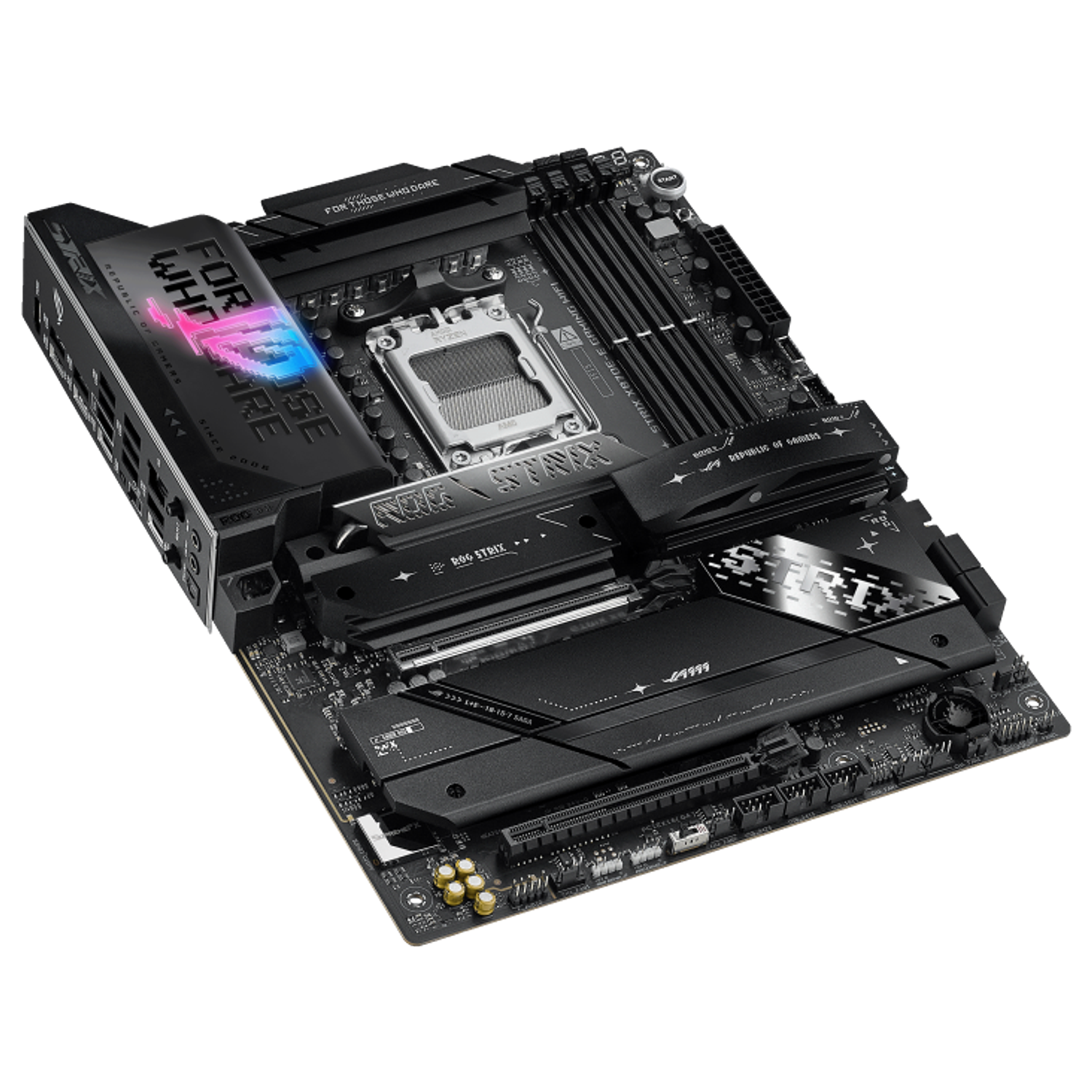 ASUS ROG STRIX X870E-E GAMING WIFI, Placa Madre AM5, PCIe 5.0, WiFi 7, ATX gaming, Ryzen 9000, Ryzen 8000, Ryzen 7000, USB4 40Gbps, Ethernet 5Gb, M.2 PCIe 5.0, ASUS ROG gaming, moth 6