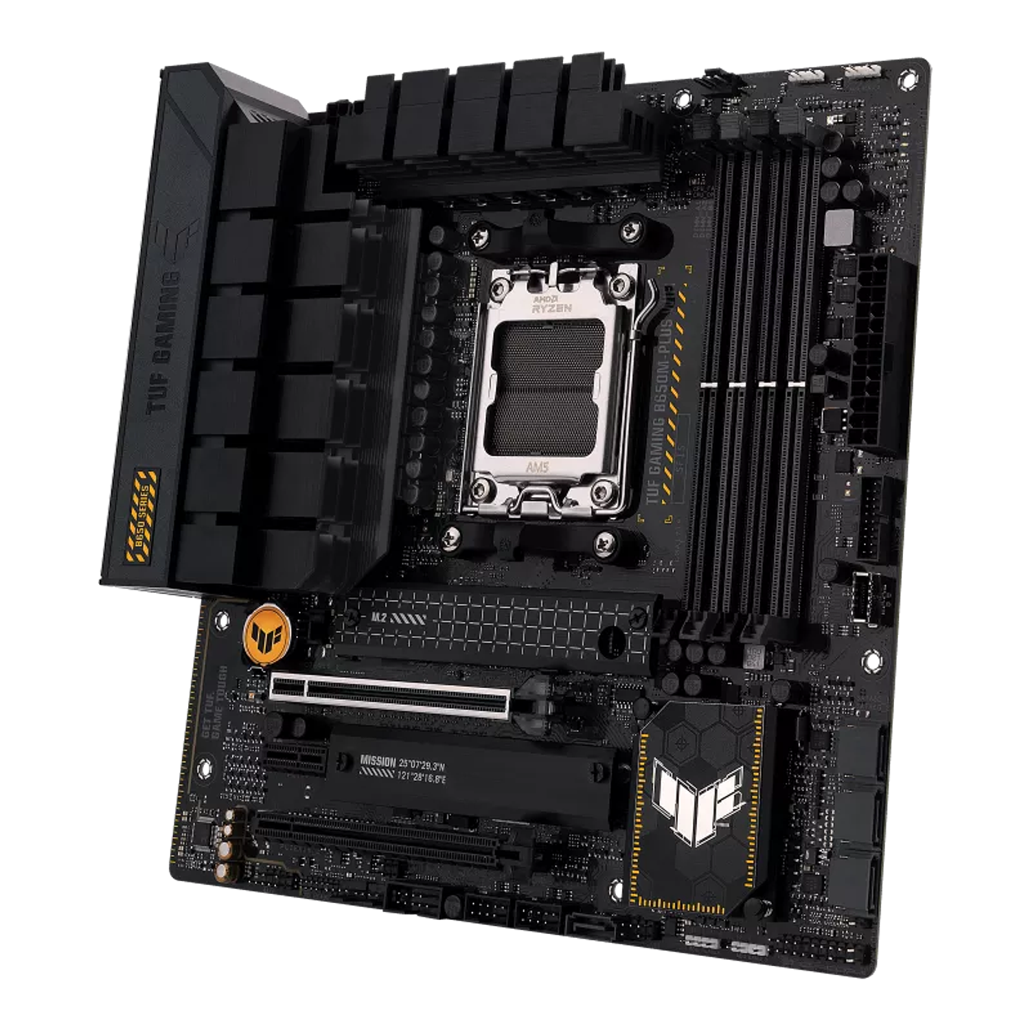 ASUS TUF GAMING B650M-PLUS WIFI AM5 DDR5 Micro ATX Gaming Placa Madre, WiFi 6, PCIe 5.0, 2.5Gb LAN, Aura Sync RGB, HDMI, DisplayPort, USB-C 3.2 Gen 2x2 3