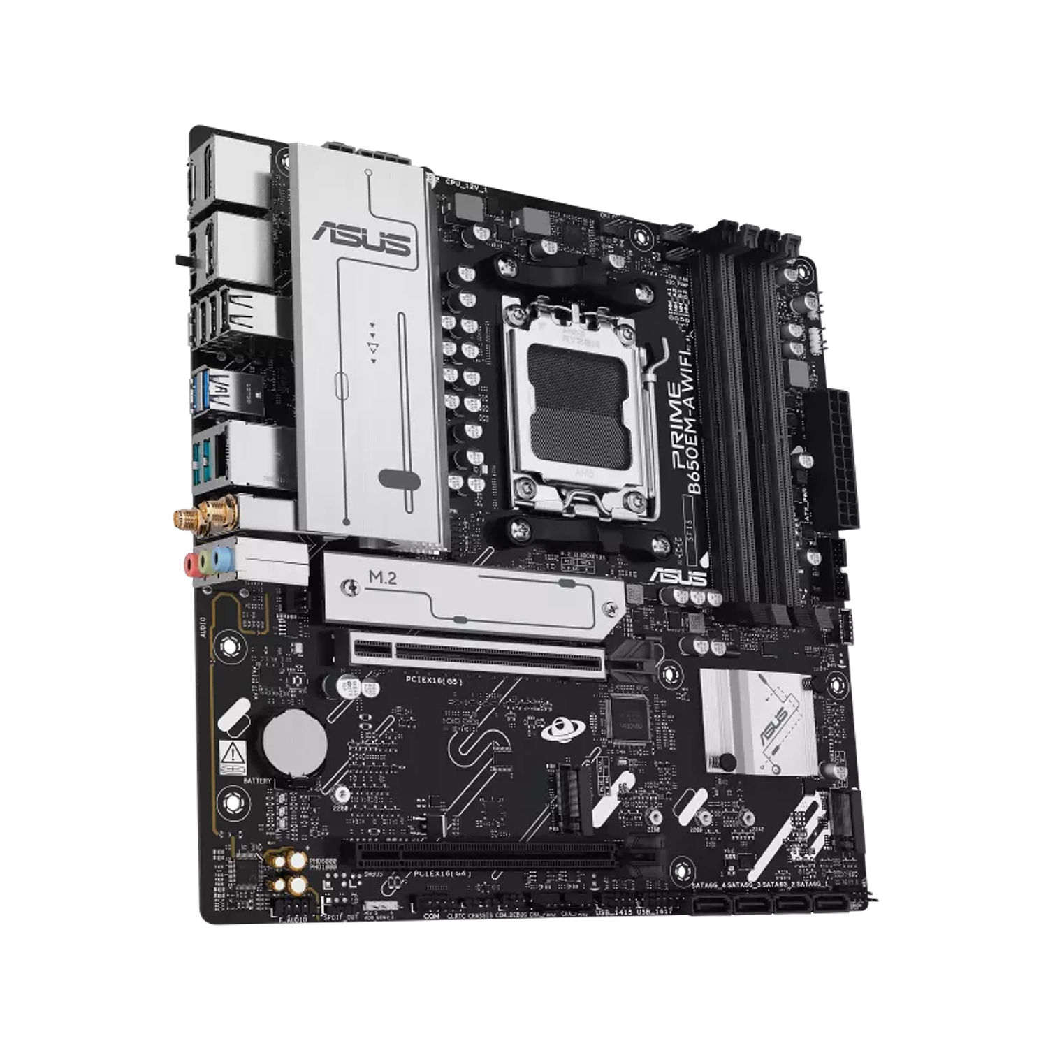 ASUS PRIME B650M-A WIFI, Placa Madre AM5 DDR5, Micro ATX, WiFi 6, PCIe 5.0, Ryzen 3