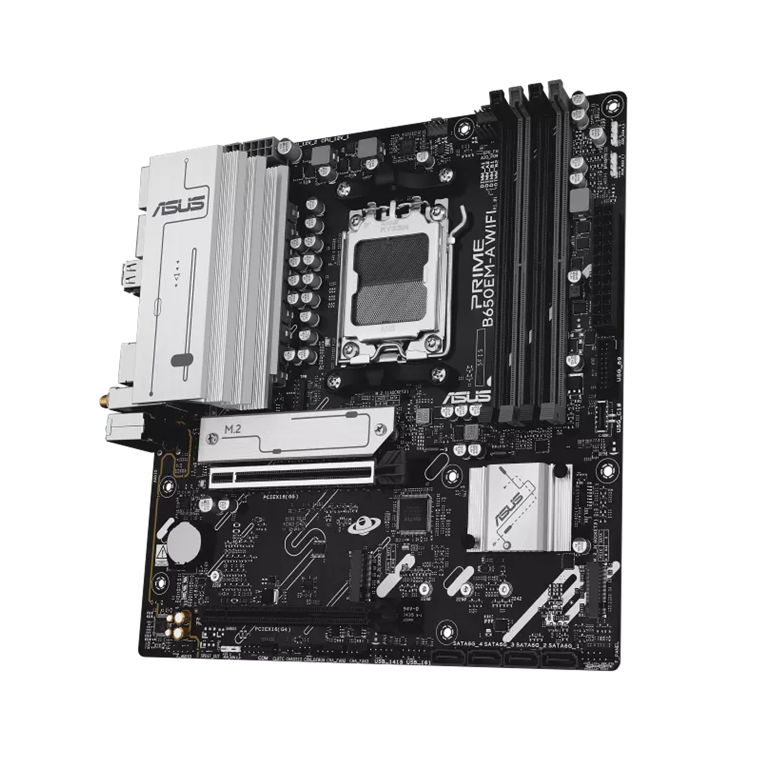 ASUS PRIME B650M-A WIFI, Placa Madre AM5 DDR5, Micro ATX, WiFi 6, PCIe 5.0, Ryzen 4