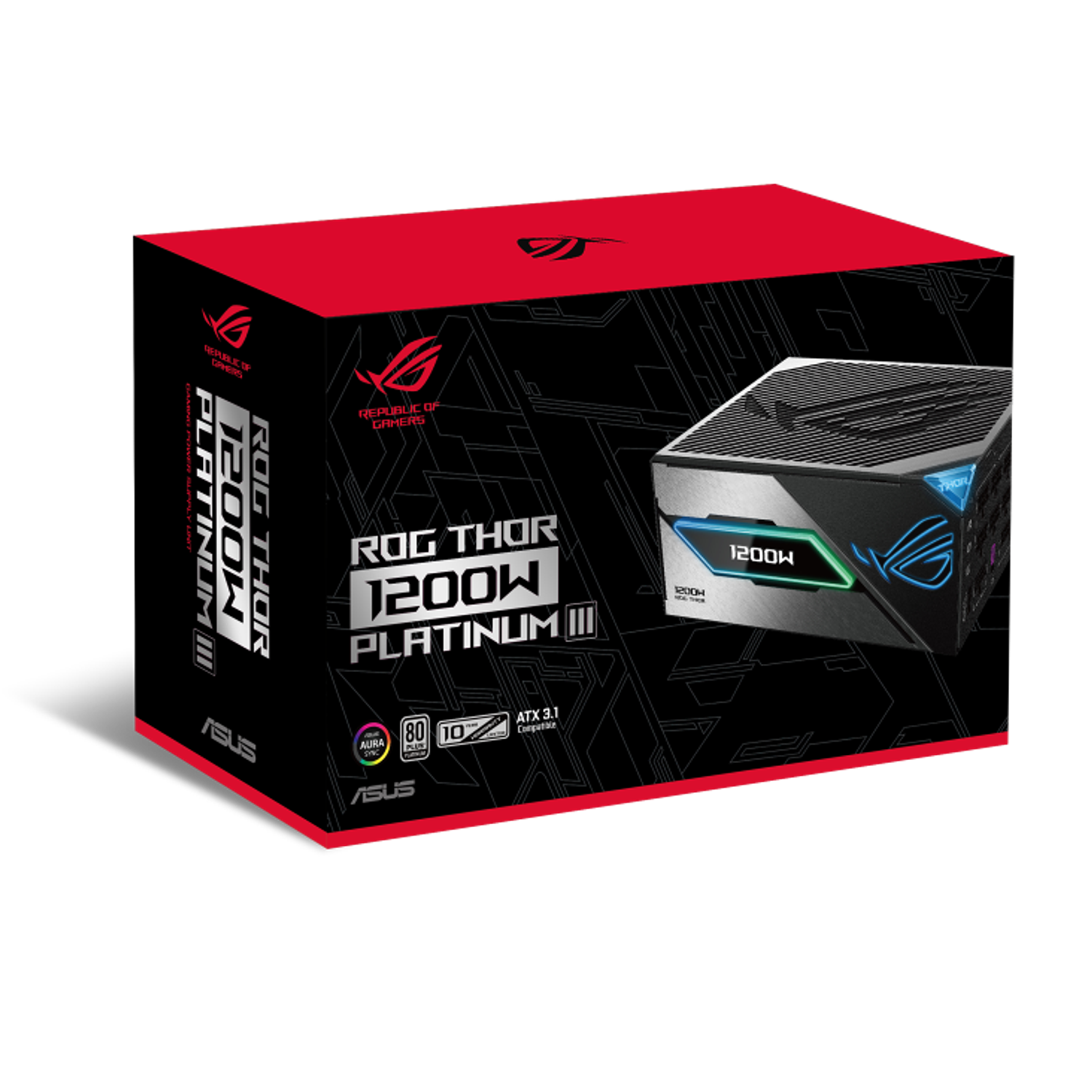 ASUS ROG Thor 1200W Platinum III Fuente de Poder Modular, PSU Gaming, 80 Plus Platinum, ATX 3.1, PCIe Gen5, ARGB, 1200W 13
