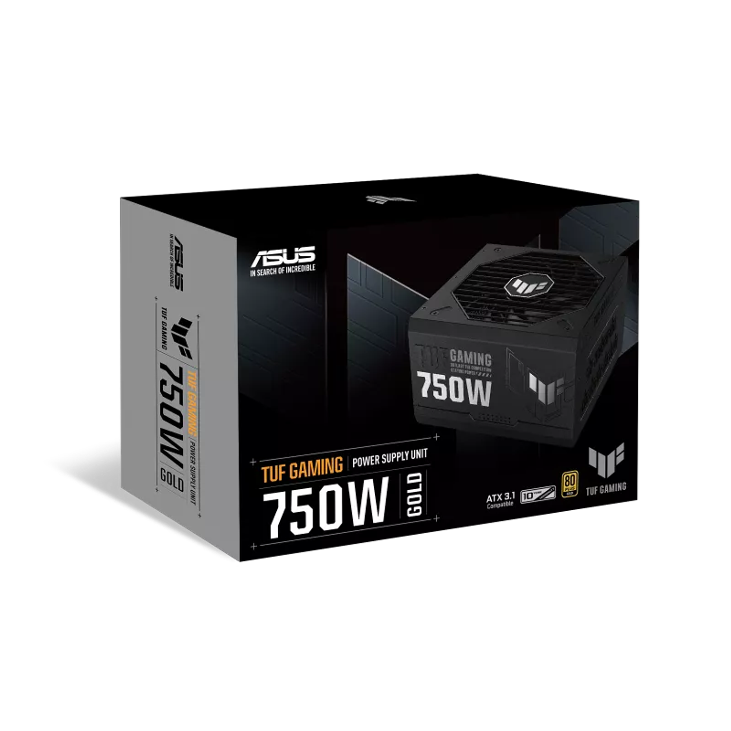 ASUS TUF Gaming 750W Gold Fuente de Poder Modular, PSU Gaming 750W, 80 Plus Gold, ATX 3.1, 0dB, Alta Eficiencia 14