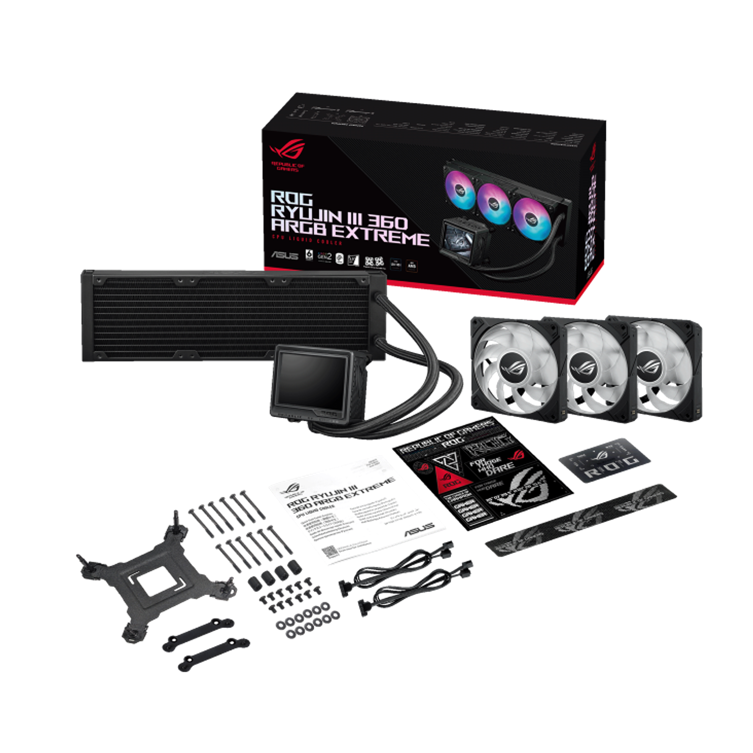 ASUS ROG Ryujin III 360 ARGB Extreme Refrigeración Líquida CPU, AIO 360mm, Pantalla LCD 3.5