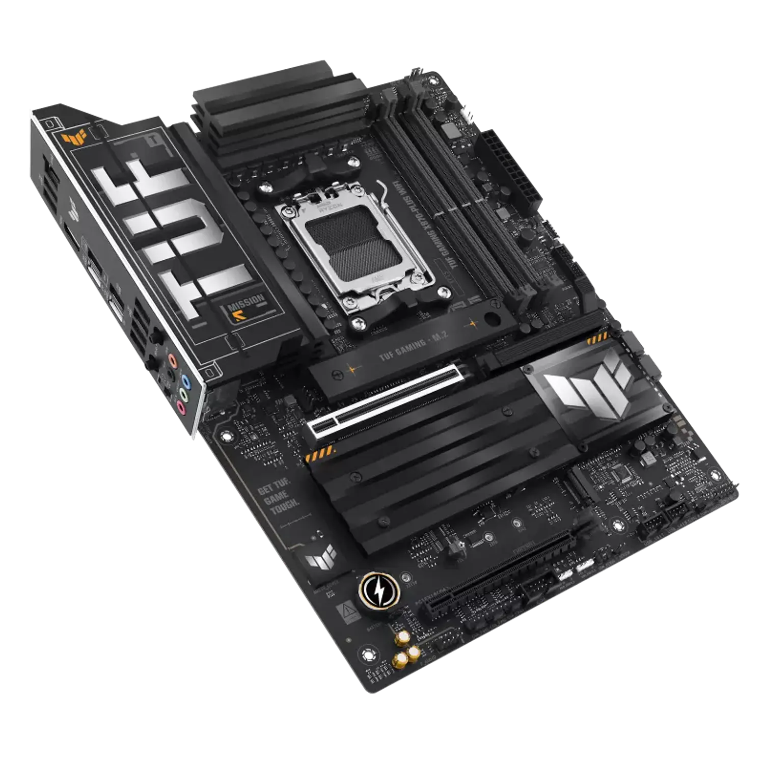 ASUS TUF GAMING X870-PLUS WIFI Placa Madre ATX AM5, DDR5, PCIe 5.0, WiFi 7, USB4, Gaming Ryzen 9000/8000/7000, RGB Aura Sync 4