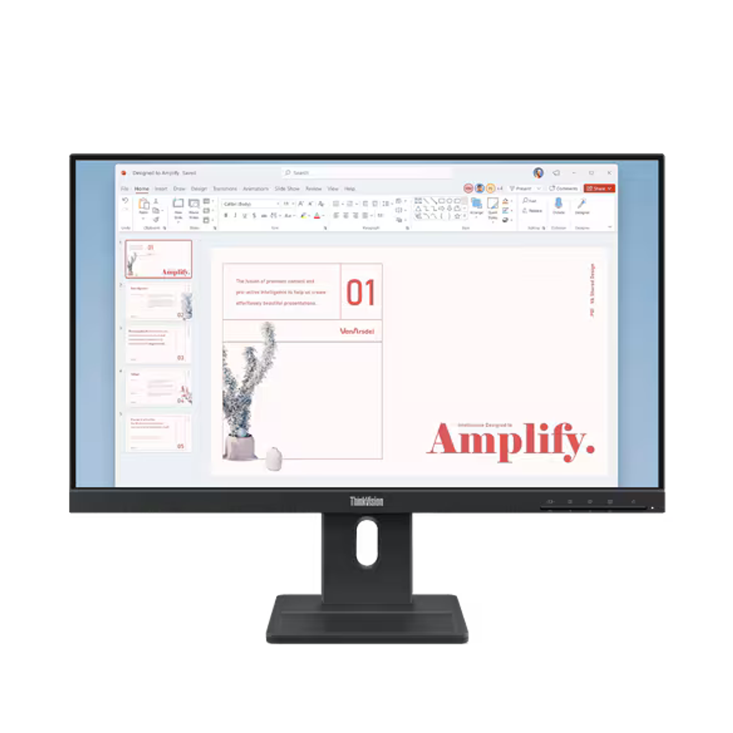 Lenovo ThinkVision E24-40 Monitor 23.8” IPS FHD 100Hz, HDMI DP VGA, Altavoces, Base Ergonómica, 99% sRGB, Low Blue Light 1