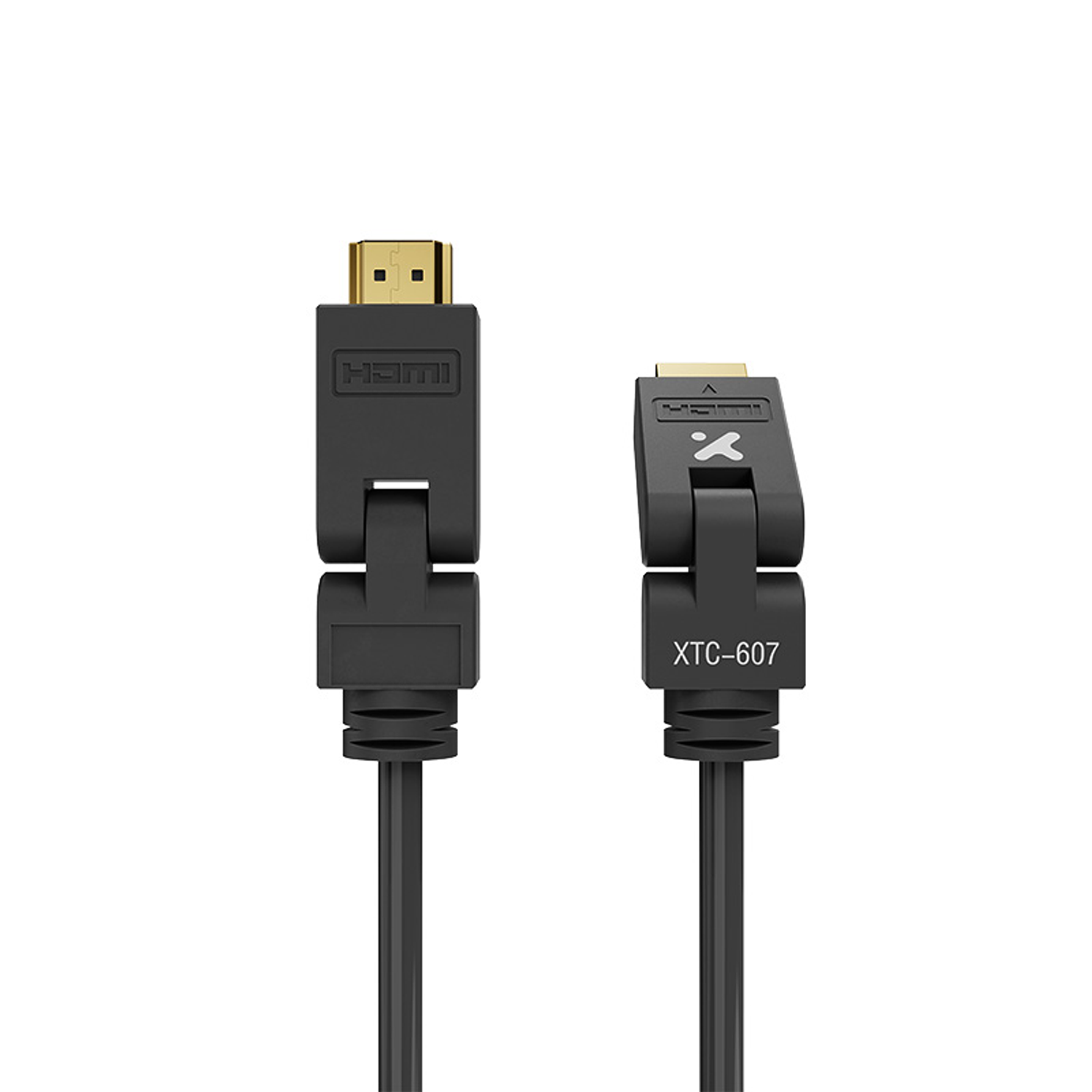 Xtech XTC-607 Cable HDMI 1.8m Giratorio 180° 4K 30Hz, HDMI 1.4 Alta Velocidad 10.2Gbps, Ethernet, Conectores Dorados, Cable Audio Video Universal 2