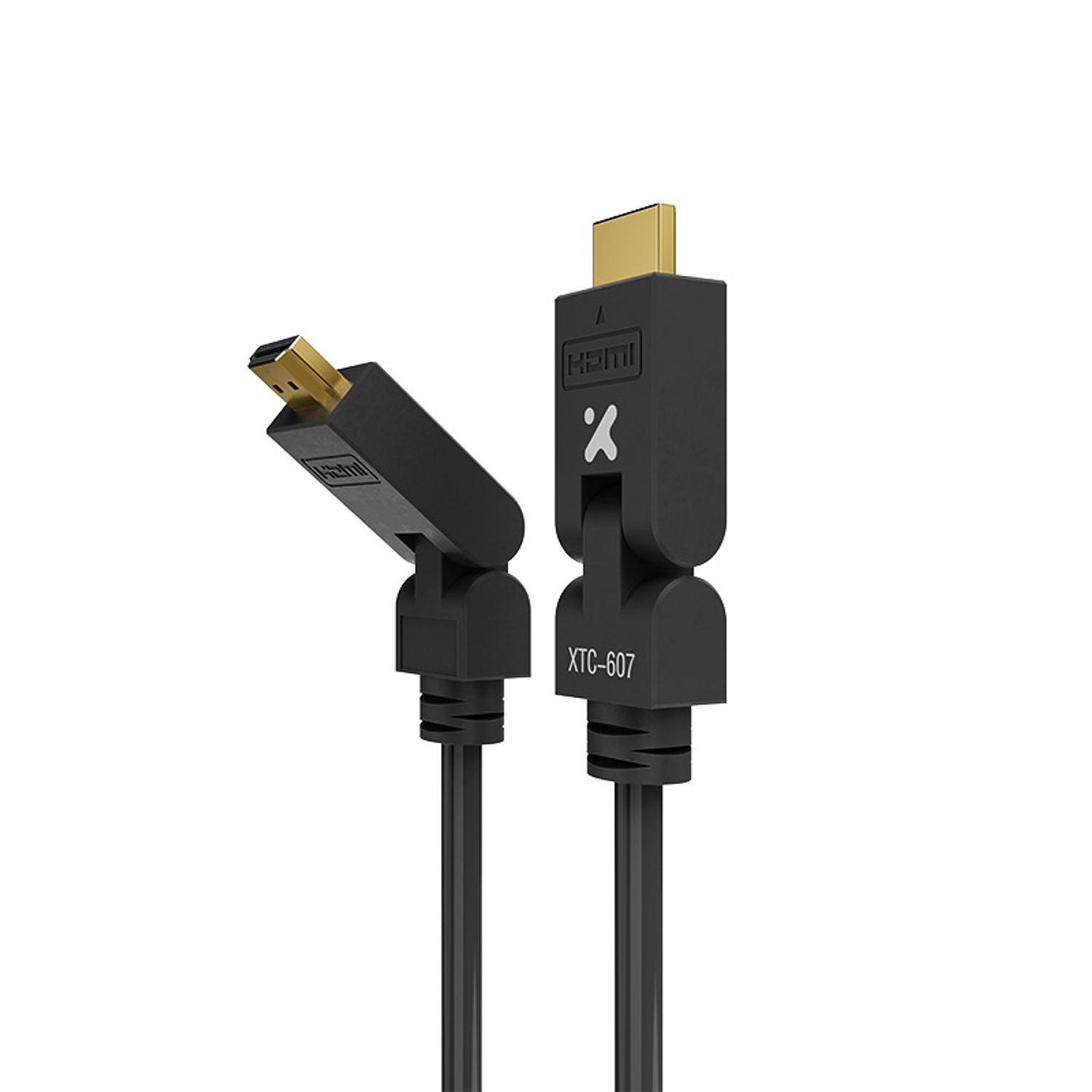 Xtech XTC-607 Cable HDMI 1.8m Giratorio 180° 4K 30Hz, HDMI 1.4 Alta Velocidad 10.2Gbps, Ethernet, Conectores Dorados, Cable Audio Video Universal 1