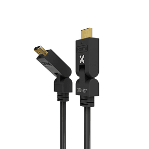 Xtech XTC-607 Cable HDMI 1.8m Giratorio 180° 4K 30Hz, HDMI 1.4 Alta Velocidad 10.2Gbps, Ethernet, Conectores Dorados, Cable Audio Video Universal