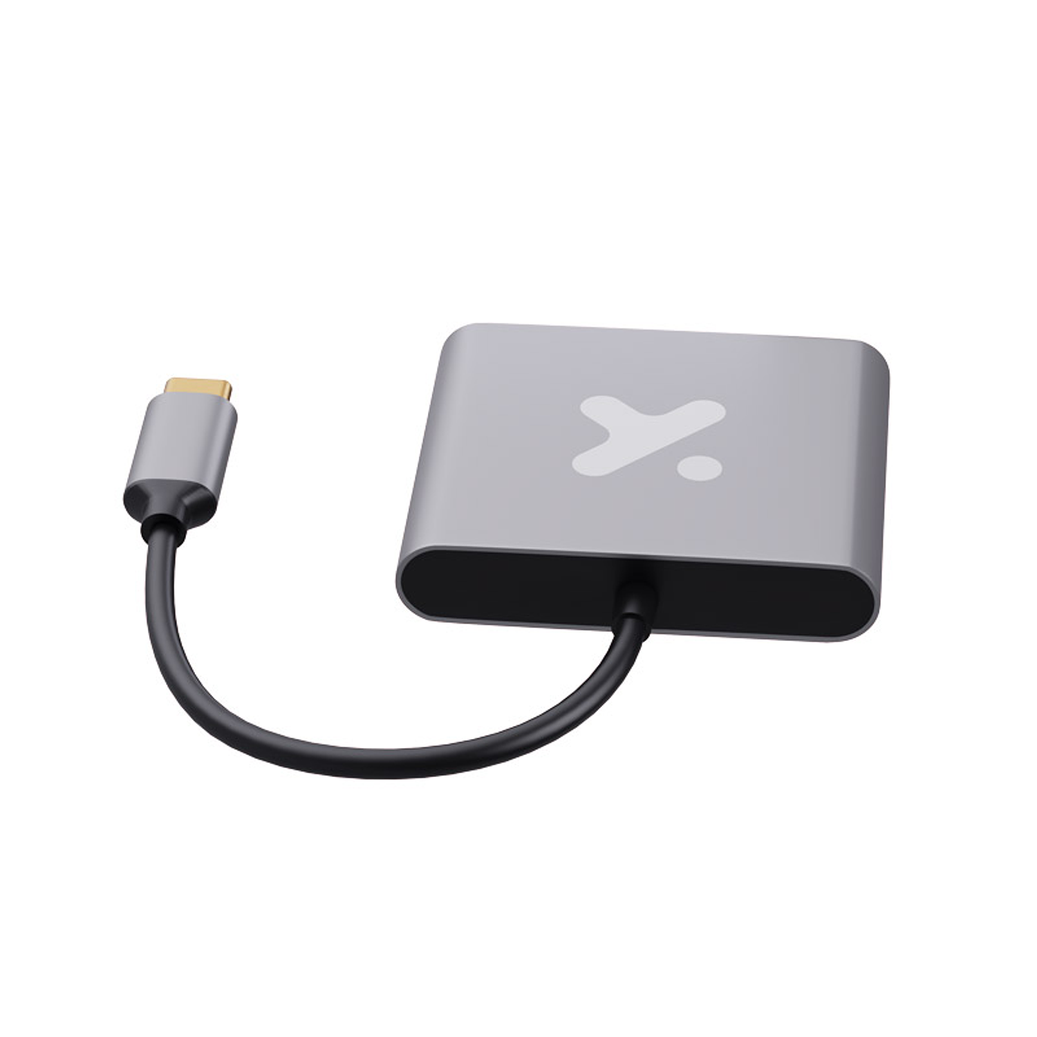 Xtech XTC-566 3 en 1 Adaptador USB-C a HDMI, hub USB-C con HDMI 4K, USB 3.0 y carga PD 60W, Adaptador Multipuerto Aluminio, Compatible Windows, MacOS, Android 4
