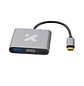 Xtech XTC-566 3 en 1 Adaptador USB-C a HDMI, hub USB-C con HDMI 4K, USB 3.0 y carga PD 60W, Adaptador Multipuerto Aluminio, Compatible Windows, MacOS, Android - thumbnail 1
