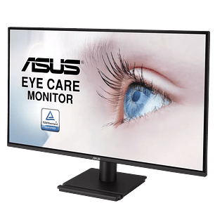 ASUS VA27AQ Monitor 27” QHD IPS 75Hz 1ms, HDMI, DisplayPort, VGA, 99% sRGB, HDR10, Adaptive-Sync, Eye Care, Altavoces, VESA, Negro
