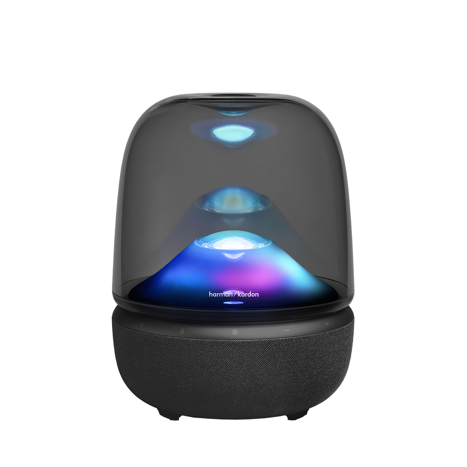 Harman Kardon (HKAURAS5BLKCA) Aura Studio 5 Parlante Bluetooth 5.4 con Luces 360, Subwoofer 100W, Sonido 3 Vías, Auracast, USB-C, Negro 1