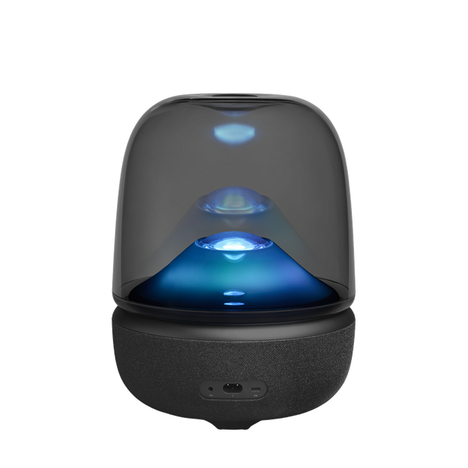 Harman Kardon (HKAURAS5BLKCA) Aura Studio 5 Parlante Bluetooth 5.4 con Luces 360, Subwoofer 100W, Sonido 3 Vías, Auracast, USB-C, Negro 2