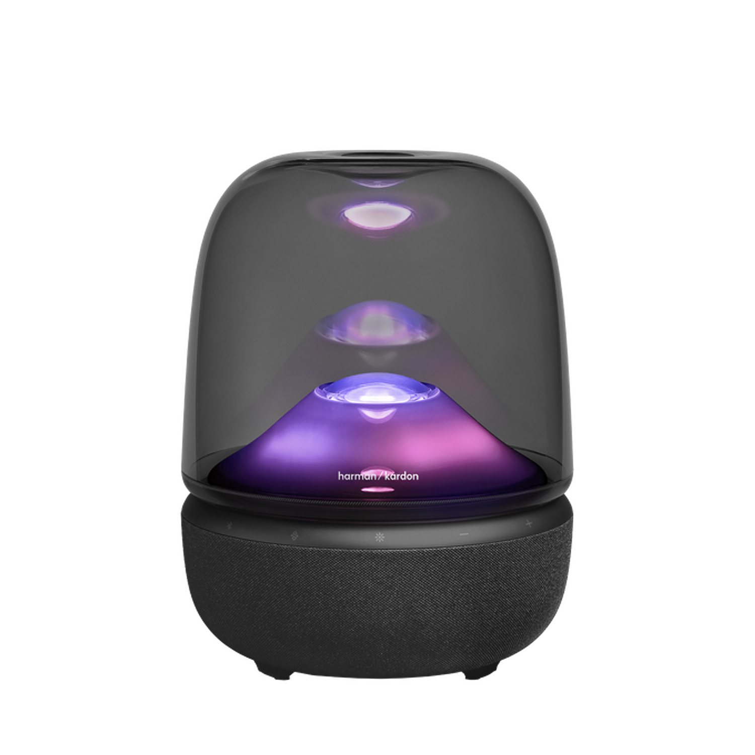 Harman Kardon (HKAURAS5BLKCA) Aura Studio 5 Parlante Bluetooth 5.4 con Luces 360, Subwoofer 100W, Sonido 3 Vías, Auracast, USB-C, Negro 5