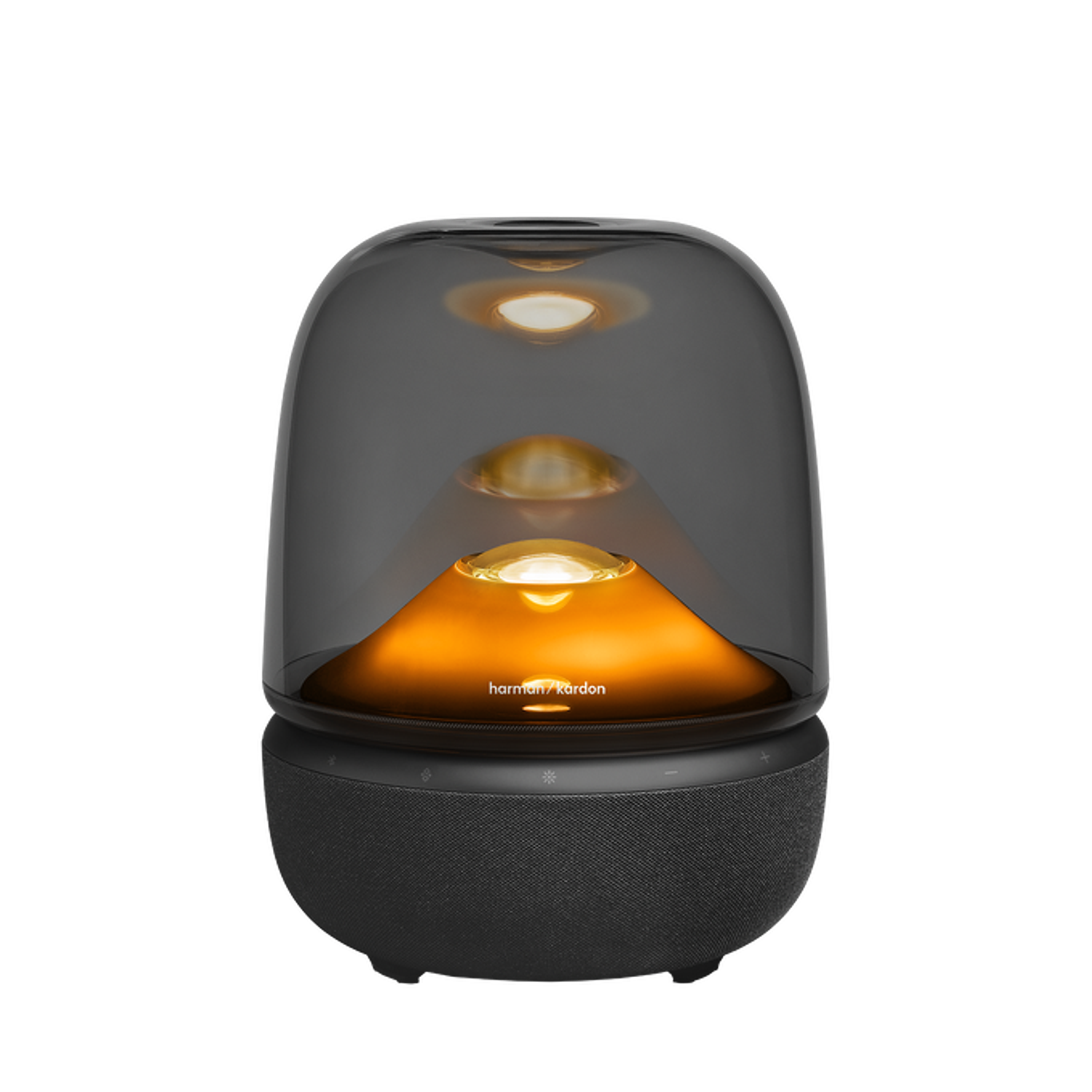 Harman Kardon (HKAURAS5BLKCA) Aura Studio 5 Parlante Bluetooth 5.4 con Luces 360, Subwoofer 100W, Sonido 3 Vías, Auracast, USB-C, Negro 7