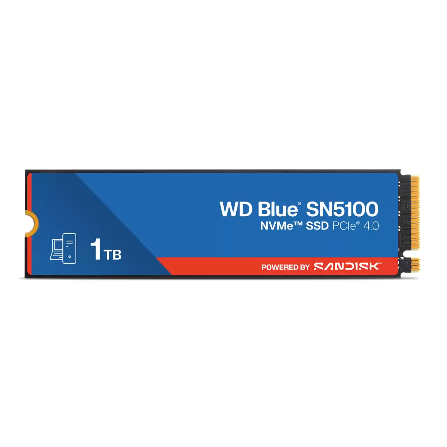 Western Digital SSD WD Blue SN5100 1TB NVMe PCIe Gen4 M.2 2280, 7100MB/s, SSD interno, Alto Rendimiento